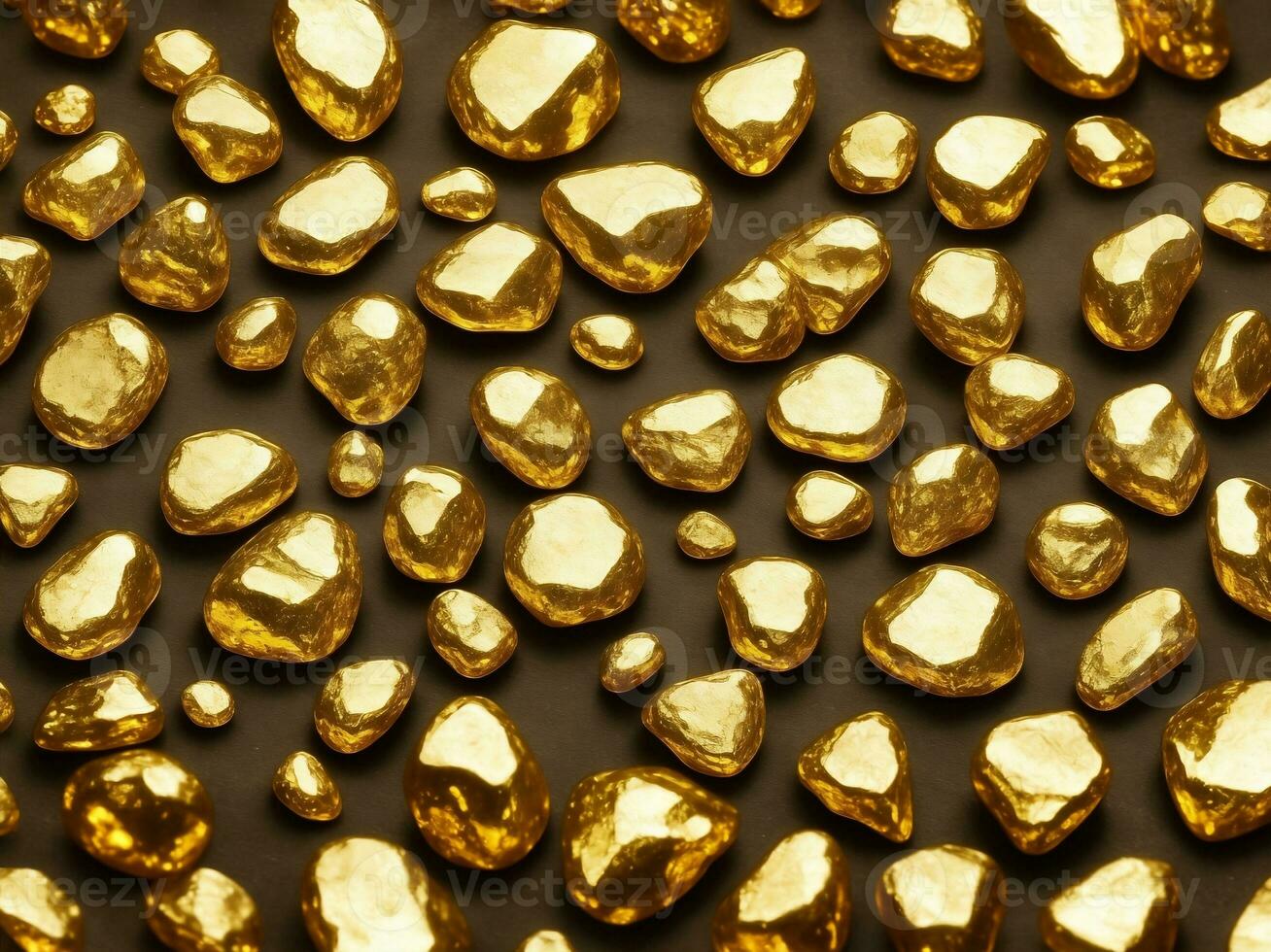 A shine gold stones, Generative AI Illustration. photo