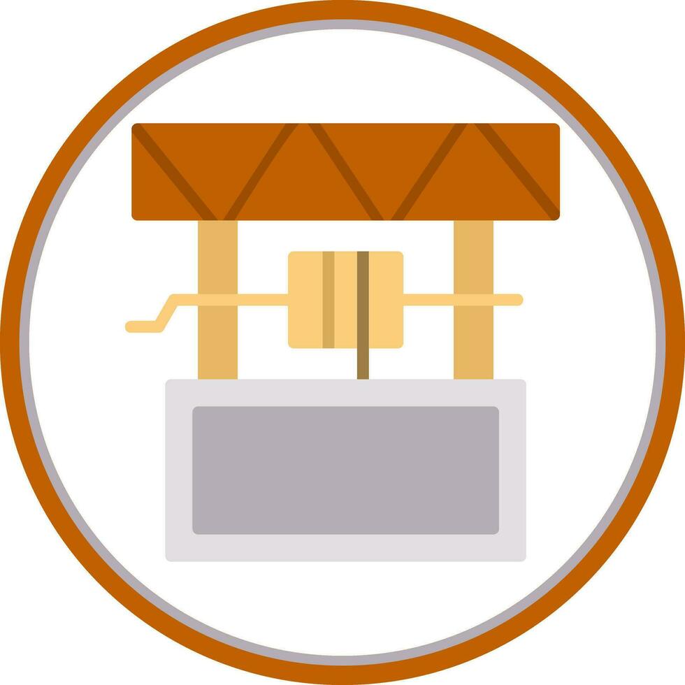 Water Well Vector Icon Design