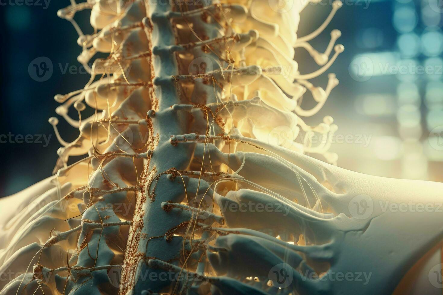 Spinal cord. Generate Ai photo