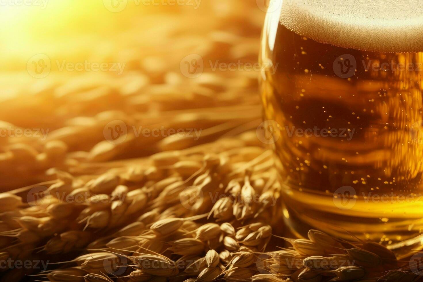 Beer wheat bar. Generate Ai photo