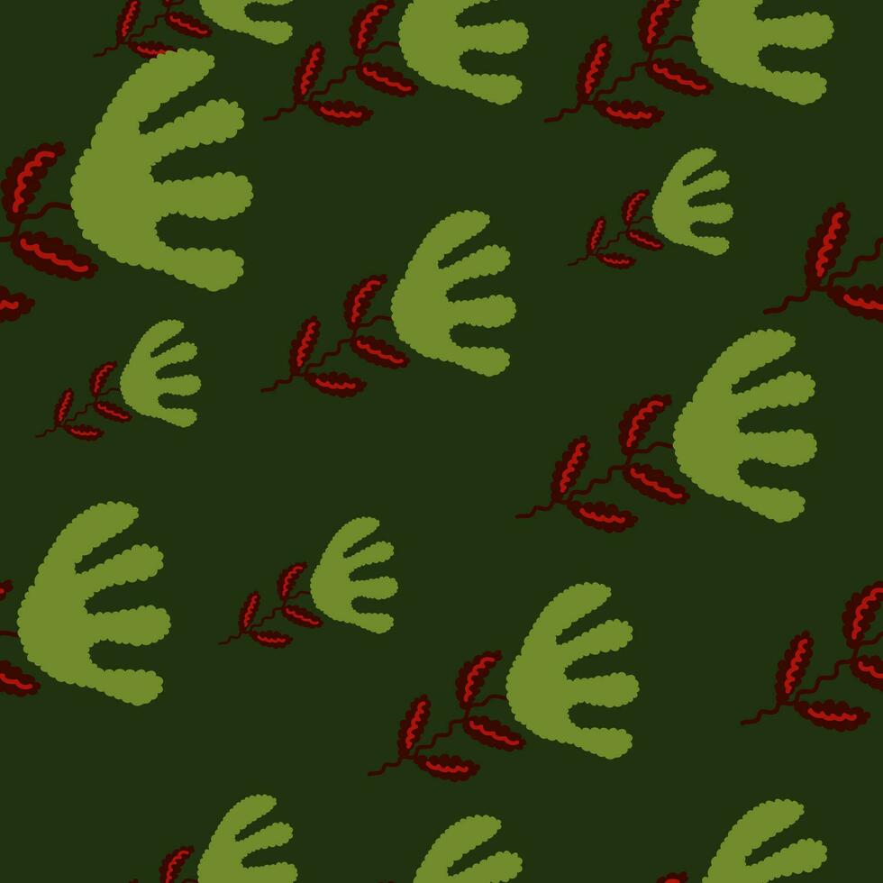 Unusual flower seamless pattern in simple style. Cute stylized flowers background. vector