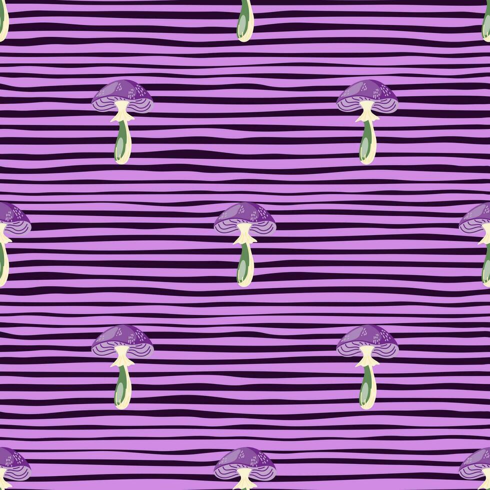 Seamless pattern with psychedelic mushrooms. Magical fly agaric wallpaper. vector