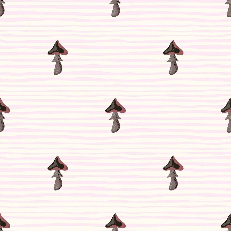 Psychedelic mushrooms seamless pattern. Magical fly agaric wallpaper. vector