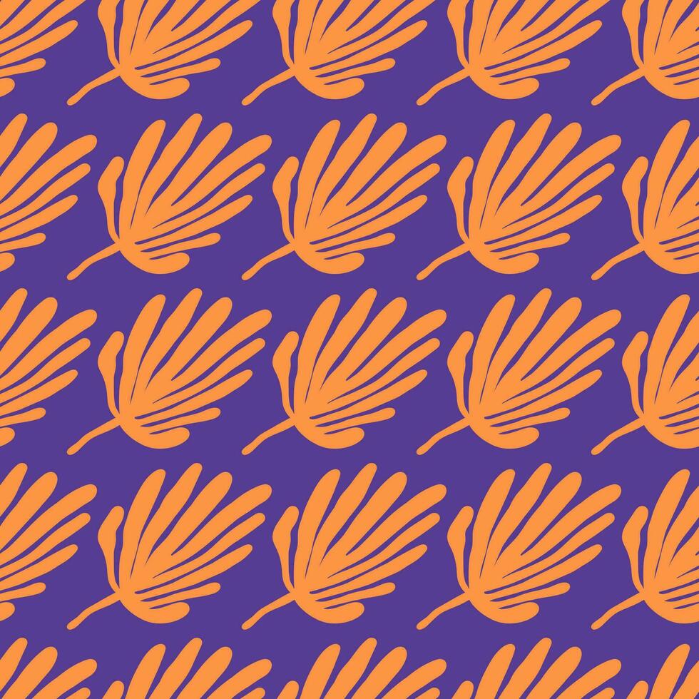 sencillo orgánico forma sin costura modelo. tropical hojas antecedentes. matisse inspirado decoración fondo de pantalla. vector