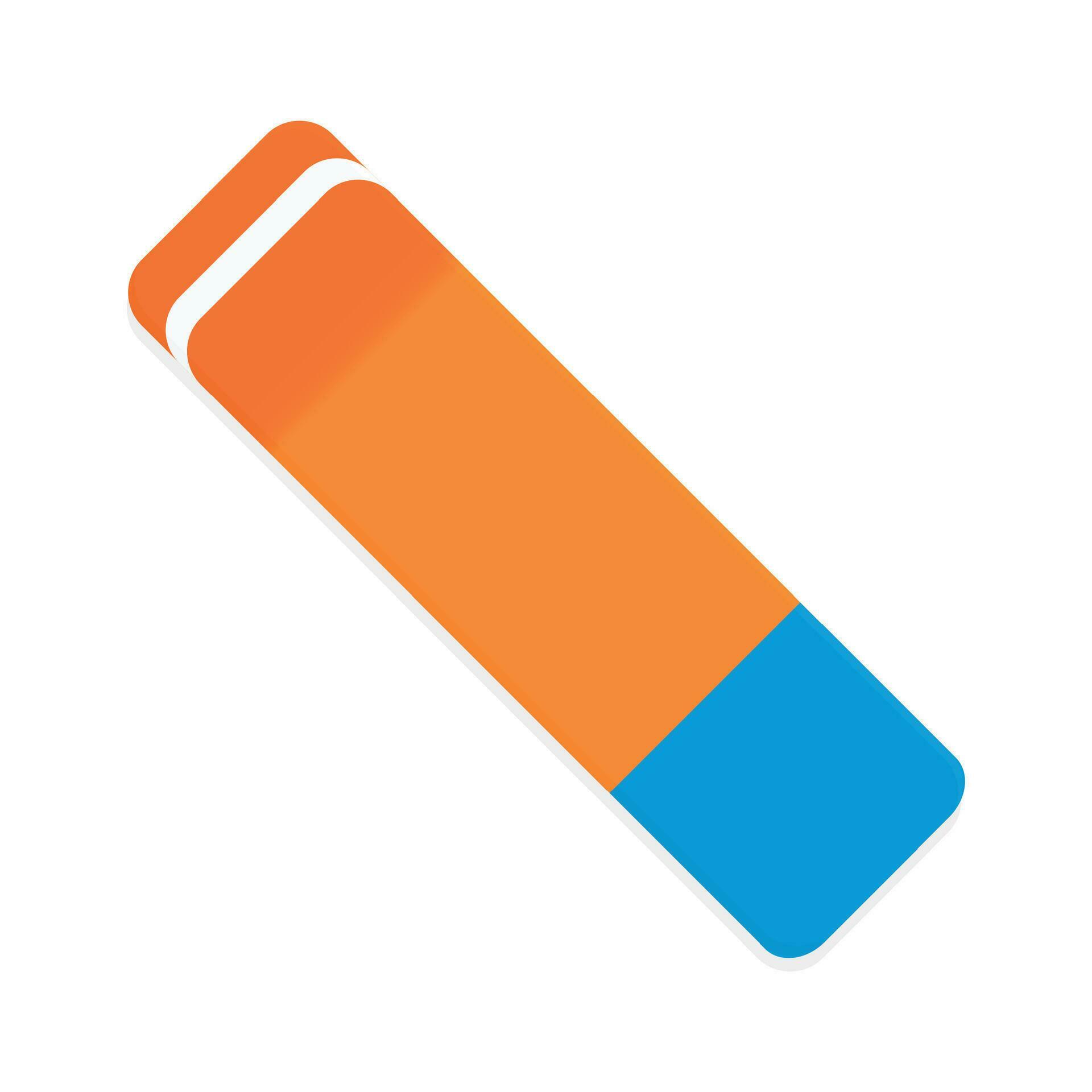 Eraser vector isolated. Rubber and pencil eraser, illustration of