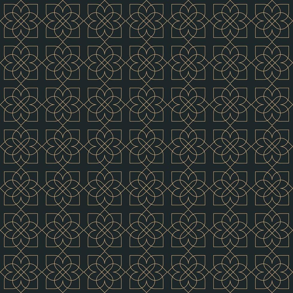 Pattern design in gold color on black background vector