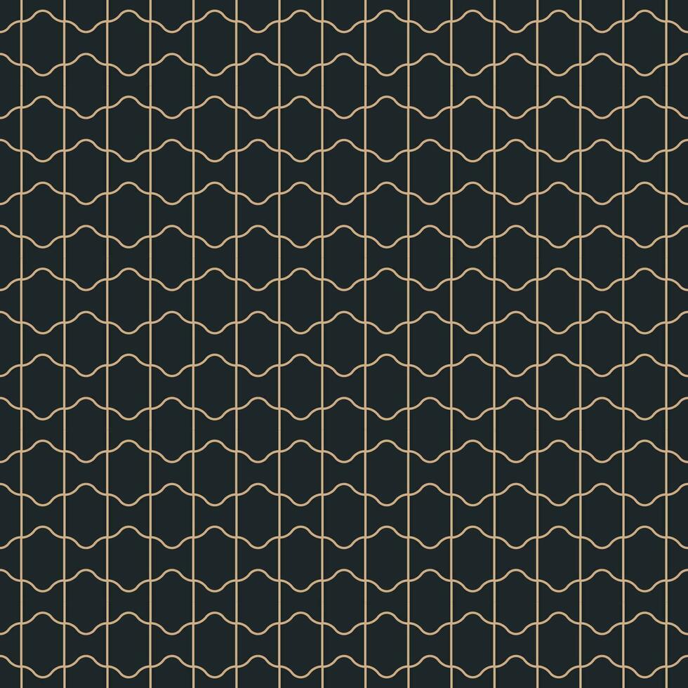 Pattern design in gold color on black background vector