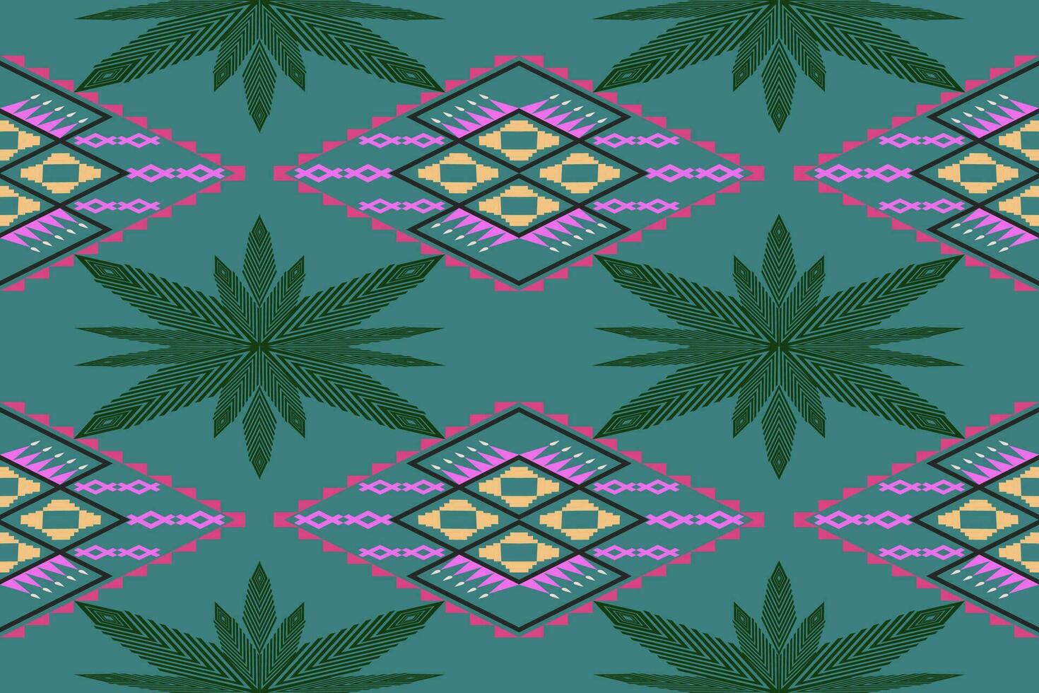 Ethnic traditional elegant ornamental multi colorful geometric pattern background design border textile print for texture,fabric,clothing,wrapping,carpet. vector