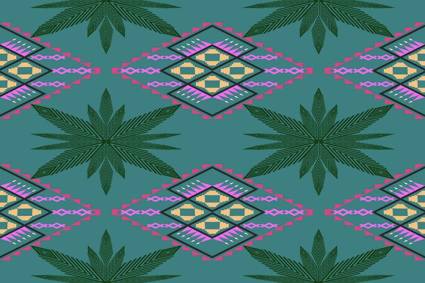 Ethnic traditional elegant ornamental multi colorful geometric pattern background design border textile print for texture,fabric,clothing,wrapping,carpet. vector