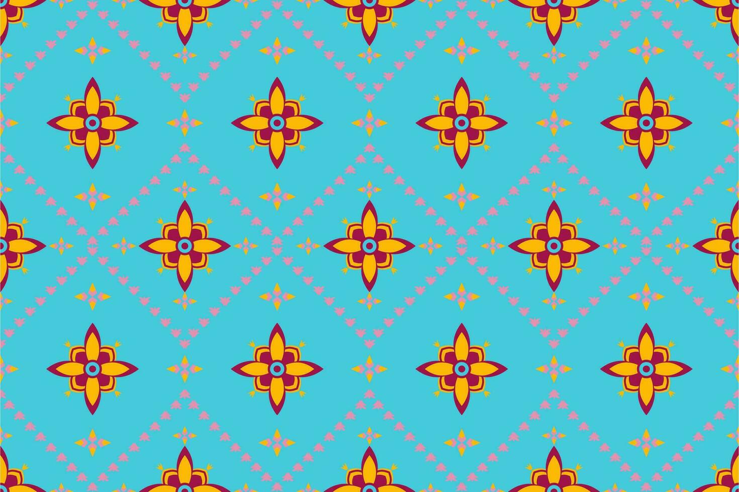 azteca geométrico modelo para vibrante color.damasco estilo modelo para textil y decoracion.etnica resumen ikat.sin costura modelo en tribal.nativo azteca boho vector diseño.