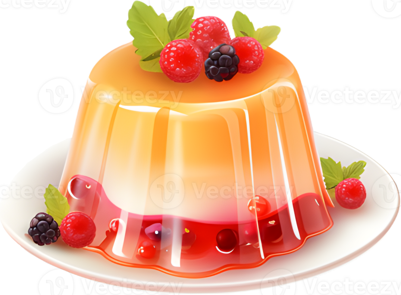 A burst of tangy indulgence, the pudding parfait is generously coated with a velvety strawberry sauce and adorned with an array of exquisite toppings. Generative AI png