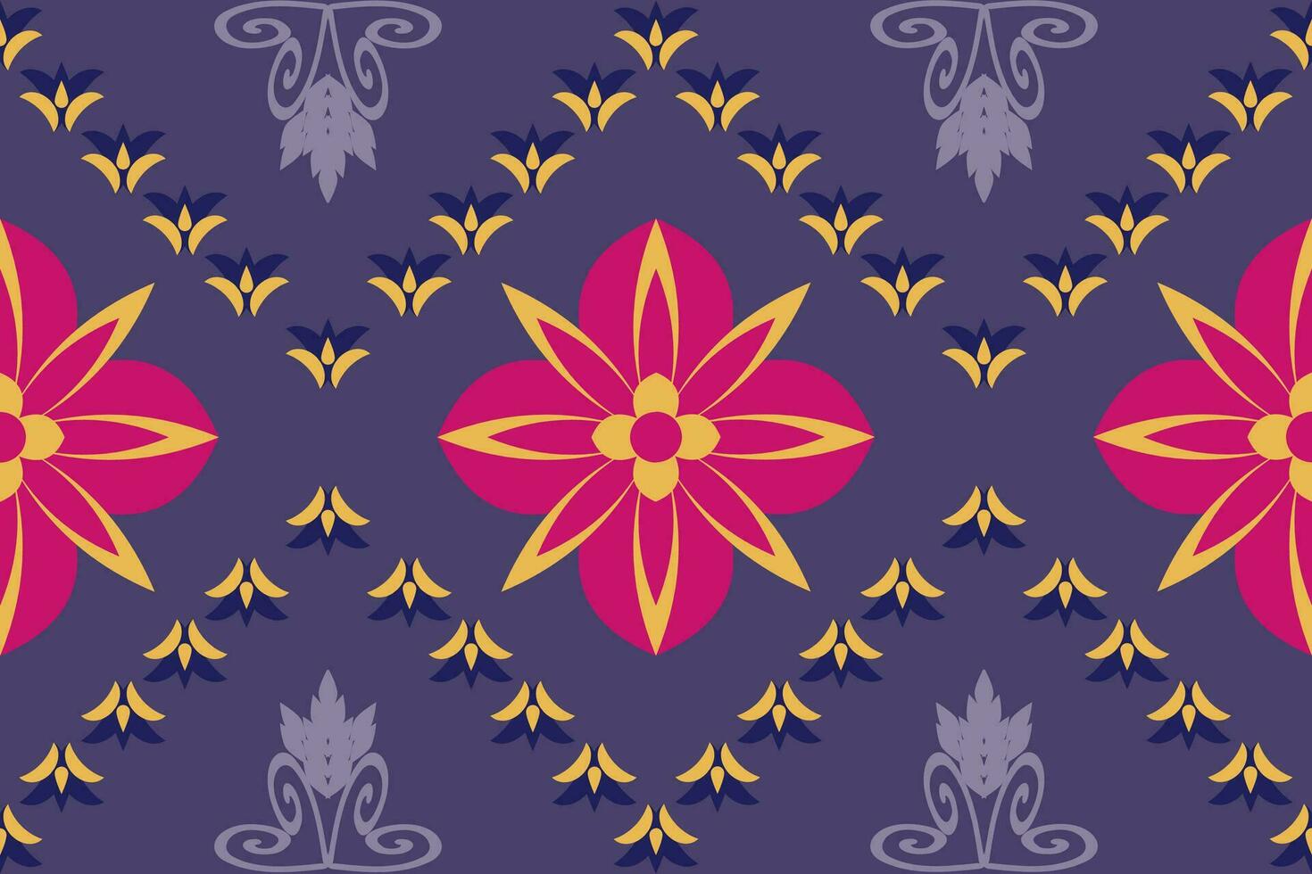 Ethnic abstract ikat. Seamless pattern in tribal, folk embroidery. Aztec geometric art ornament print.Design for carpet, wallpaper, clothing, wrapping, fabric, cover, textile.Style maxican,indain vector