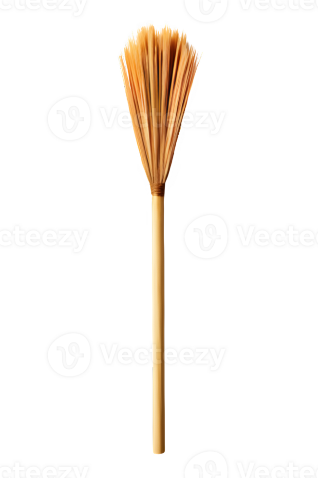 broom stick isolated on transparent background ,witch broom cut out png ,generative ai