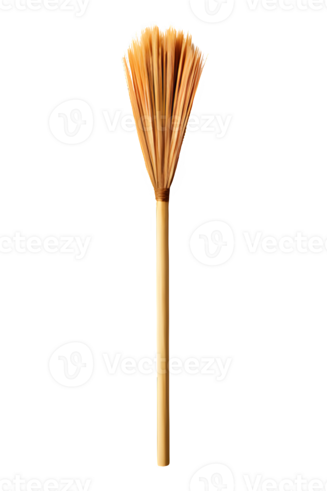 Escoba palo aislado en transparente antecedentes ,bruja Escoba cortar fuera png ,generativo ai