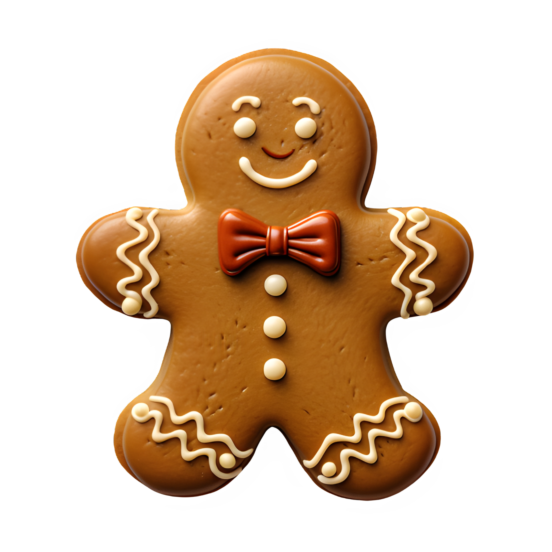 Ginger Bread Man Cookies isolated on transparent background ,christmas