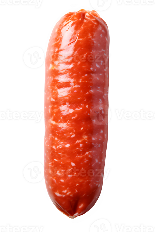 raw beef sausage isolated on transparent background ,raw pork sausage cut out png ,generative ai