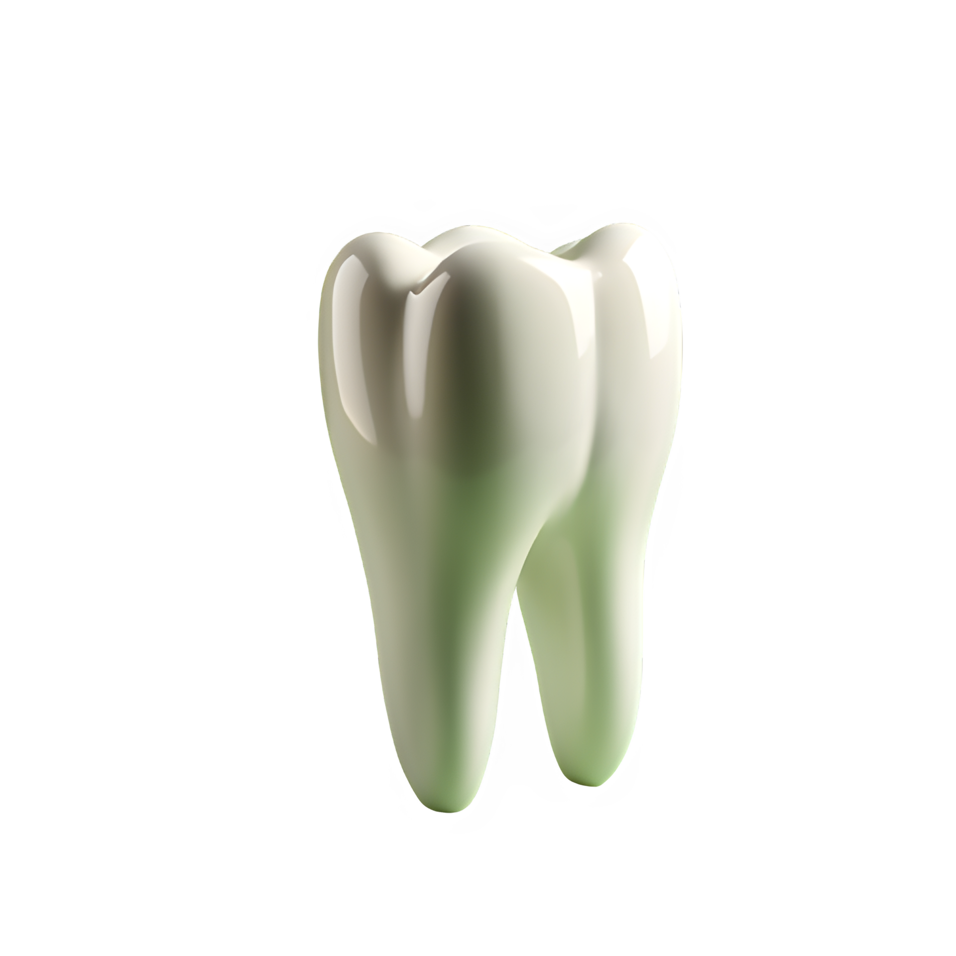 white tooth isolated on transparent background ,single plastic tooth
