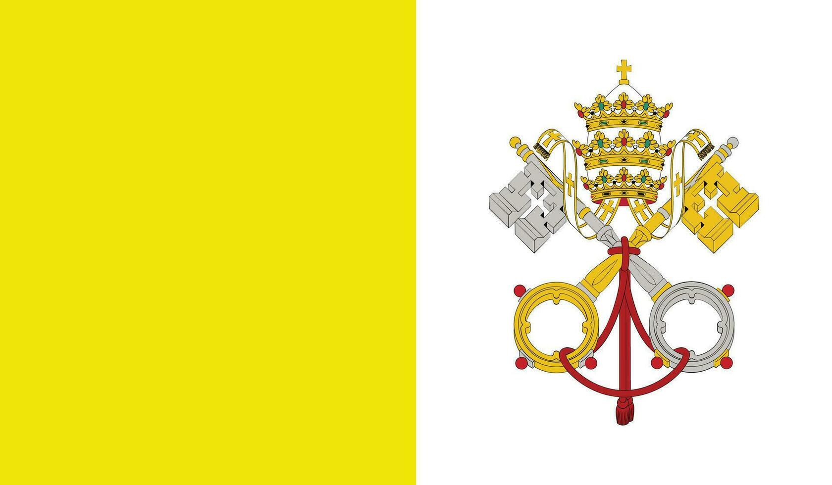 Flag of Vatican City vector