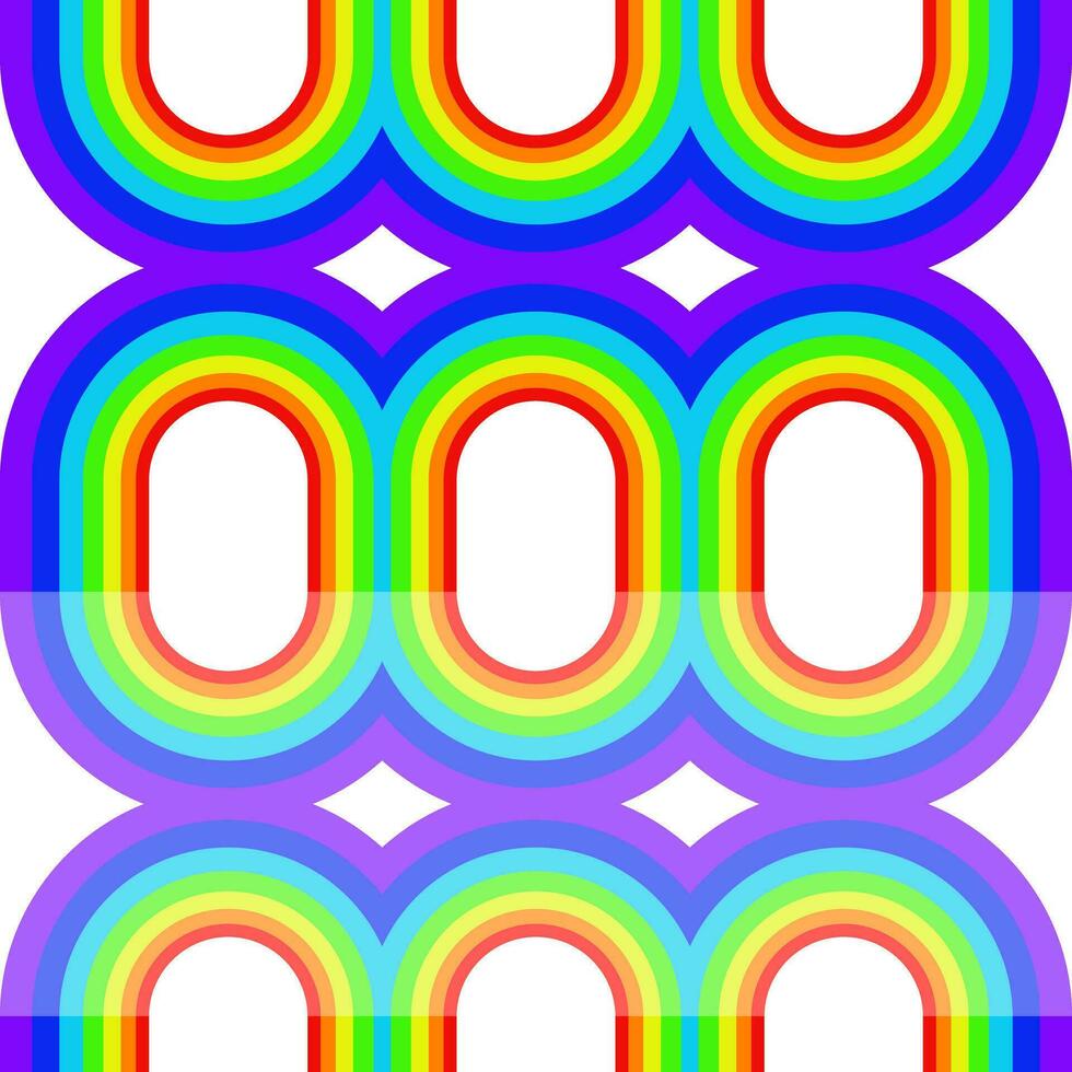 arco iris antecedentes sin costura circulo y reflexión geométrico vector