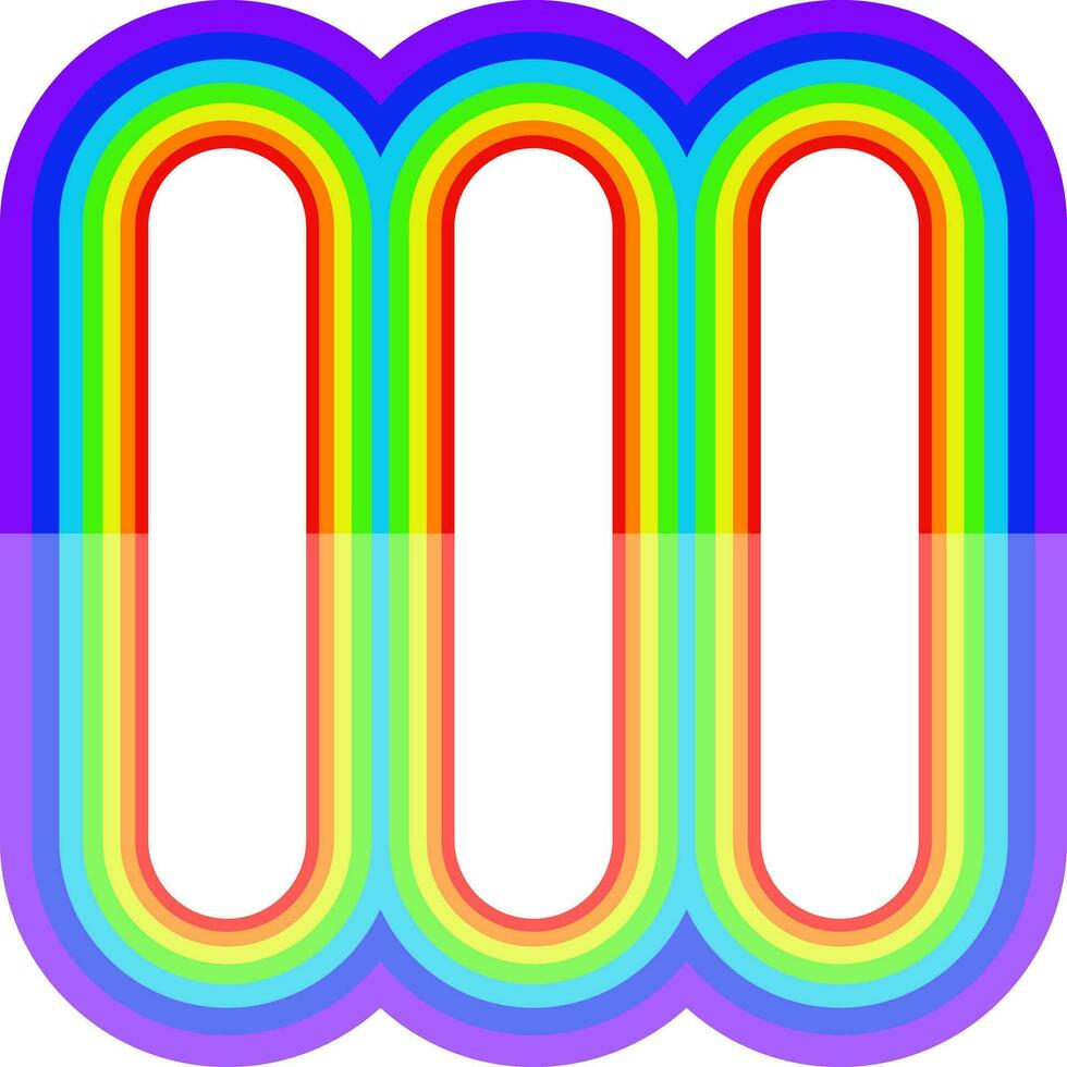 Rainbow frame border long picture vertical colorful vector
