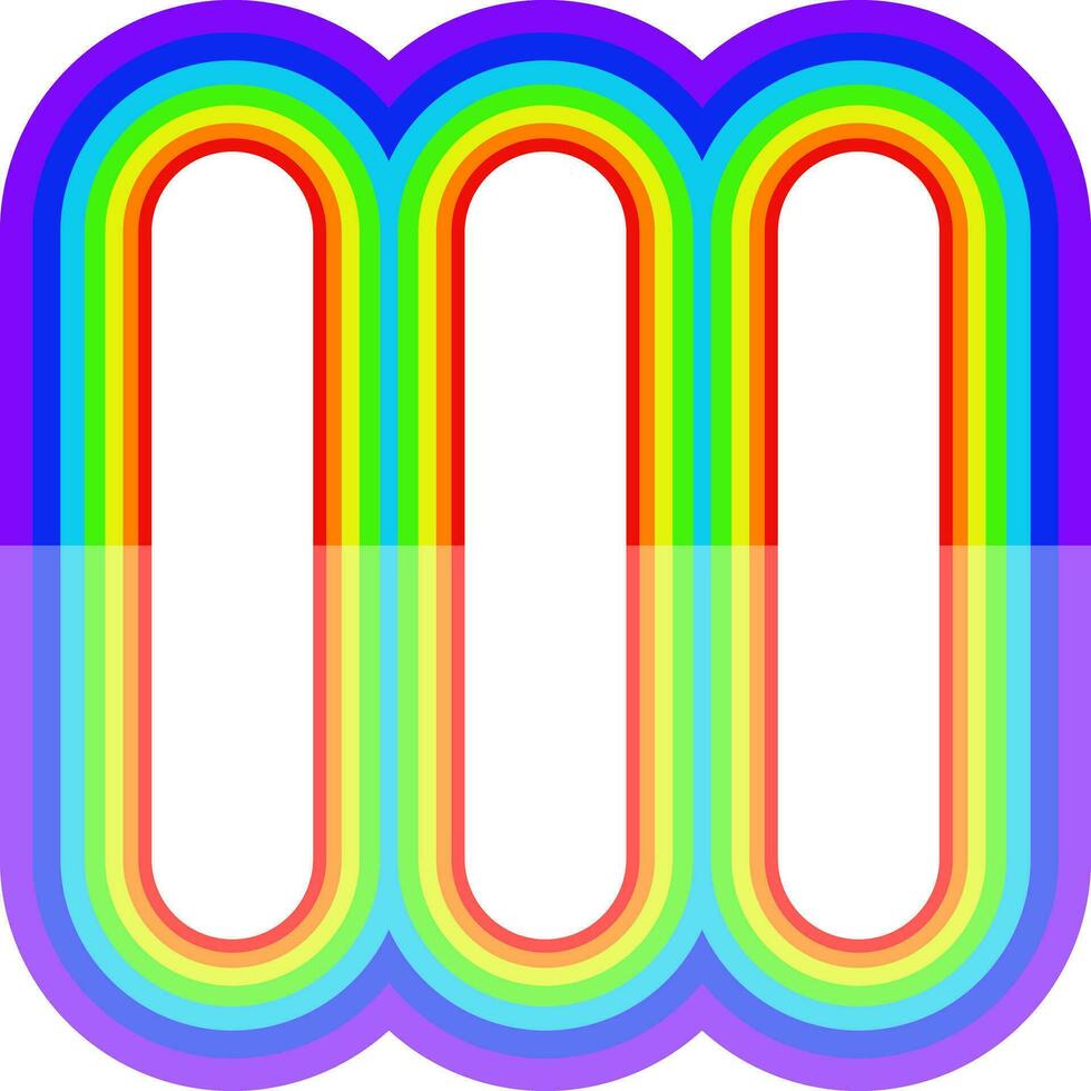 Rainbow frame border long picture vertical colorful vector