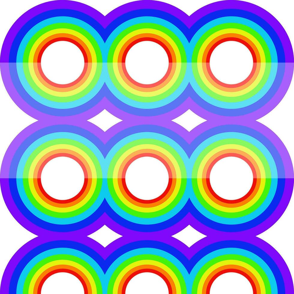 Rainbow background seamless circle colorful geometric shape vector
