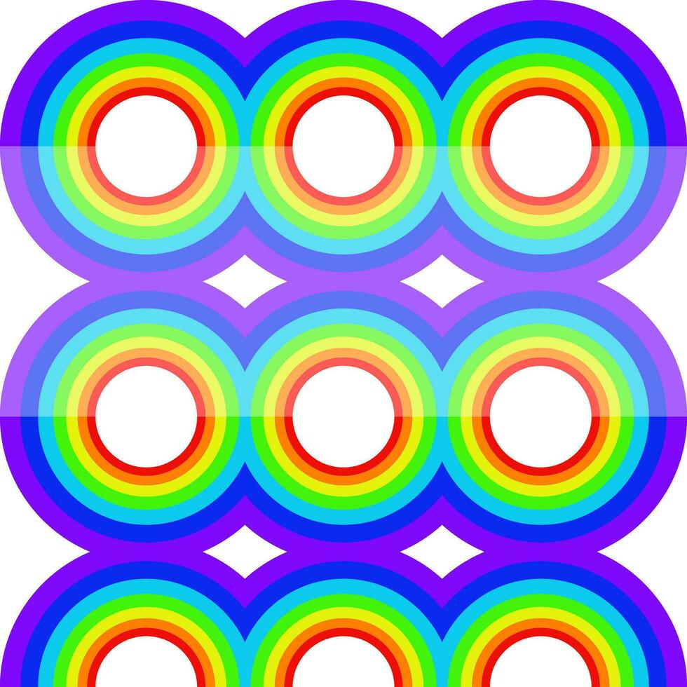 Rainbow background seamless circle colorful geometric shape vector