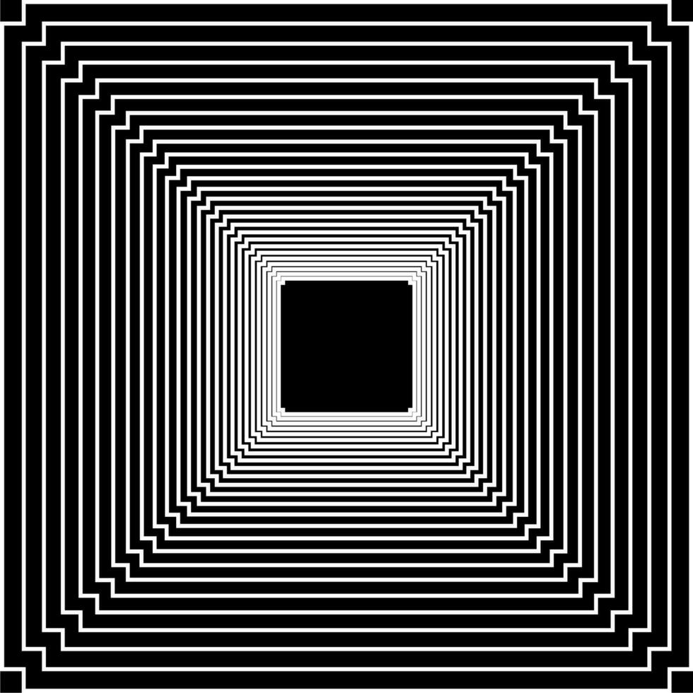Visual of the Optical Illusion Created from Square Lines Composition, can use for Background, Decoration, Wallpaper, Tile, Carpet Pattern, Modern Motifs, Contemporary Ornate, or Graphic Design Element vector