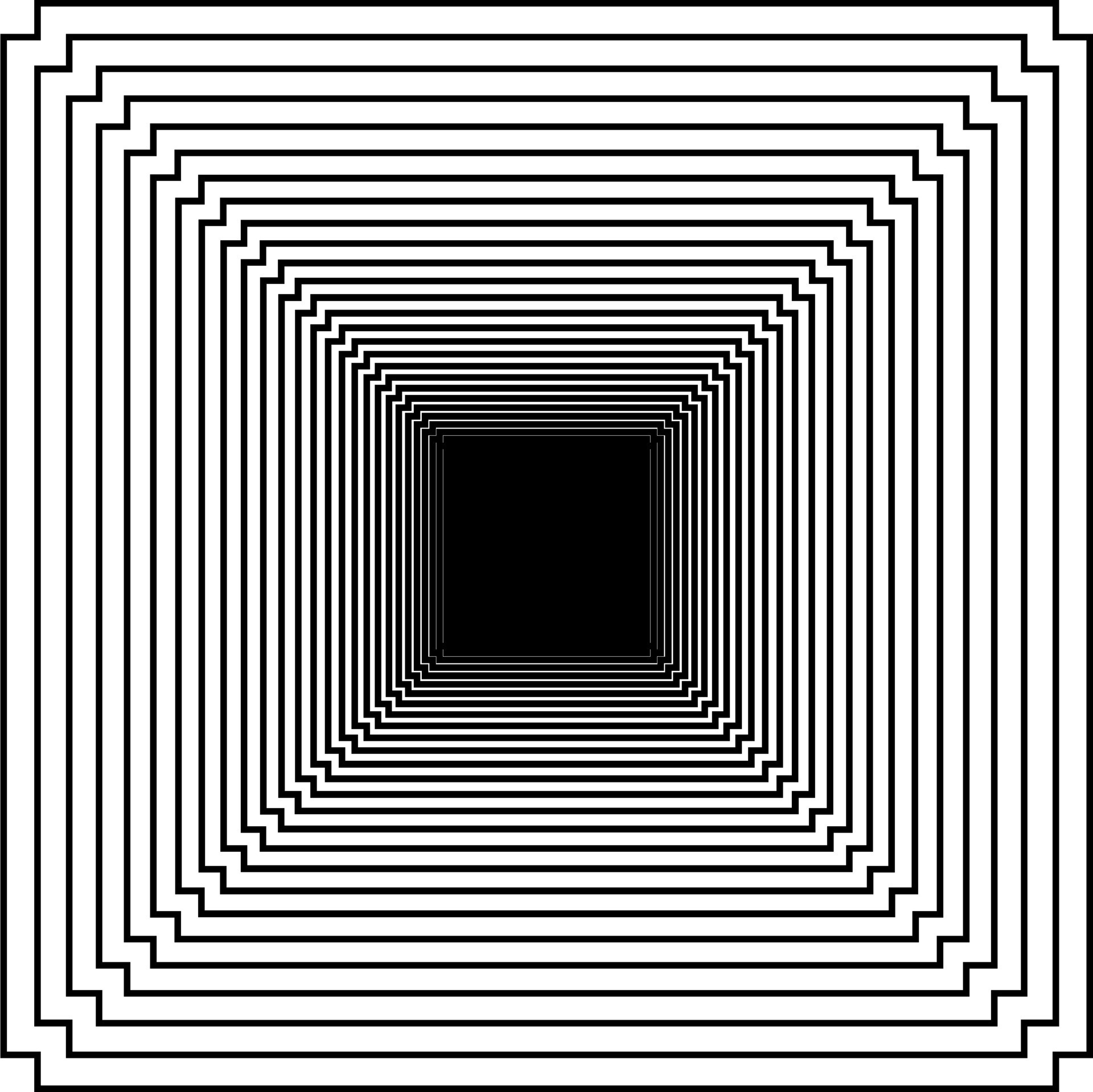 Visual of the Optical Illusion Created from Square Lines