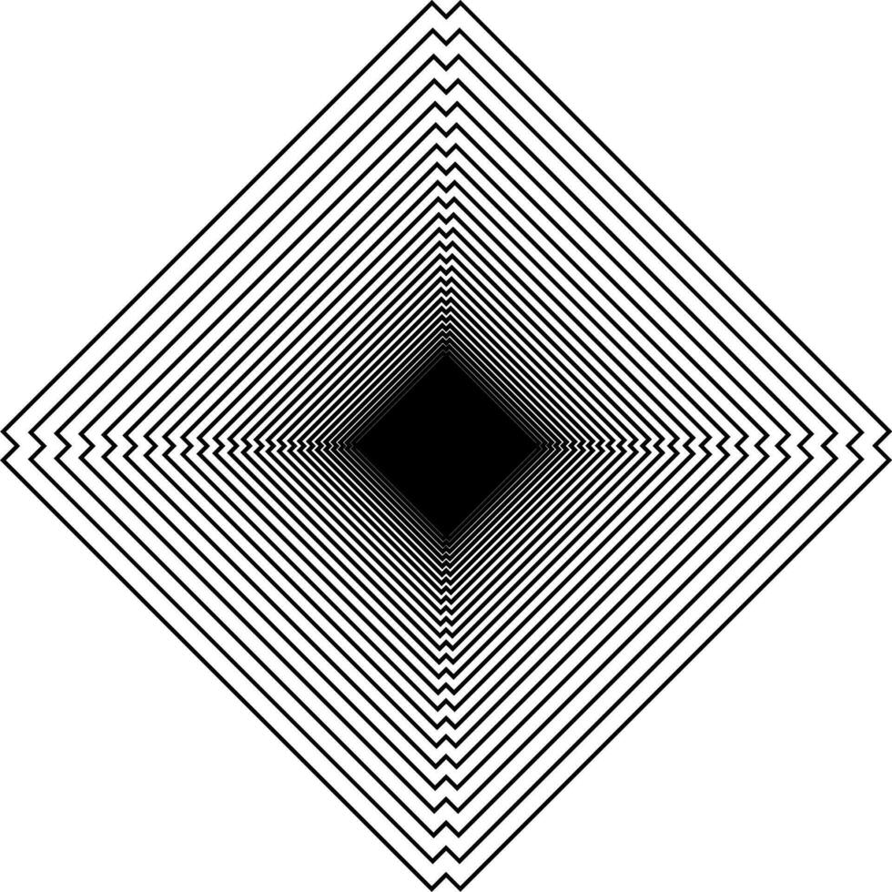 Visual of the Optical Illusion Created from Square Lines Composition, can use for Background, Decoration, Wallpaper, Tile, Carpet Pattern, Modern Motifs, Contemporary Ornate, or Graphic Design Element vector