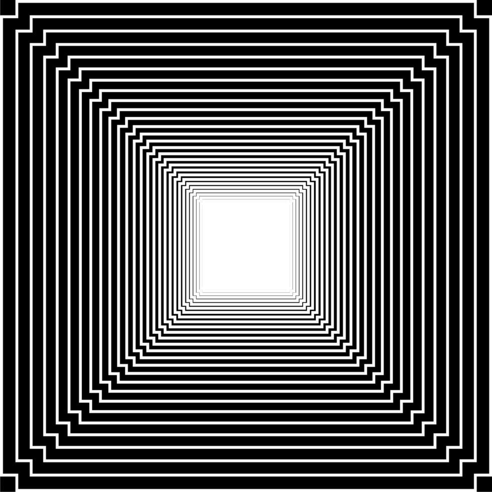 Visual of the Optical Illusion Created from Square Lines Composition, can use for Background, Decoration, Wallpaper, Tile, Carpet Pattern, Modern Motifs, Contemporary Ornate, or Graphic Design Element vector