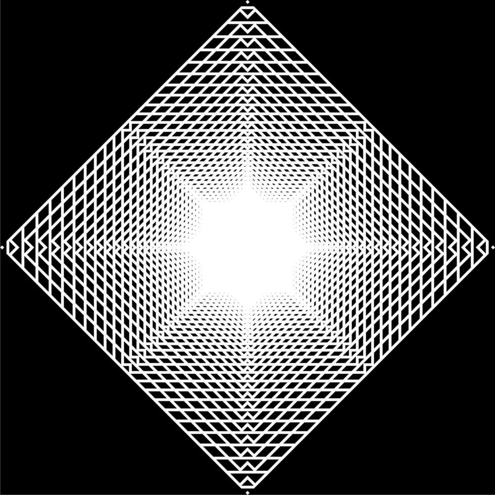 Visual of the Optical Illusion Created from Square Lines Composition, can use for Background, Decoration, Wallpaper, Tile, Carpet Pattern, Modern Motifs, Contemporary Ornate, or Graphic Design Element vector