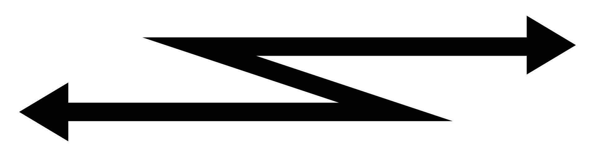 long arrow icon, vector design isolated white background.