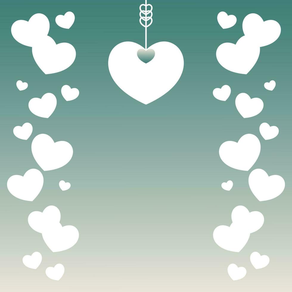 love background with heart icon, free space area. vector for greeting cards, posters, banners.