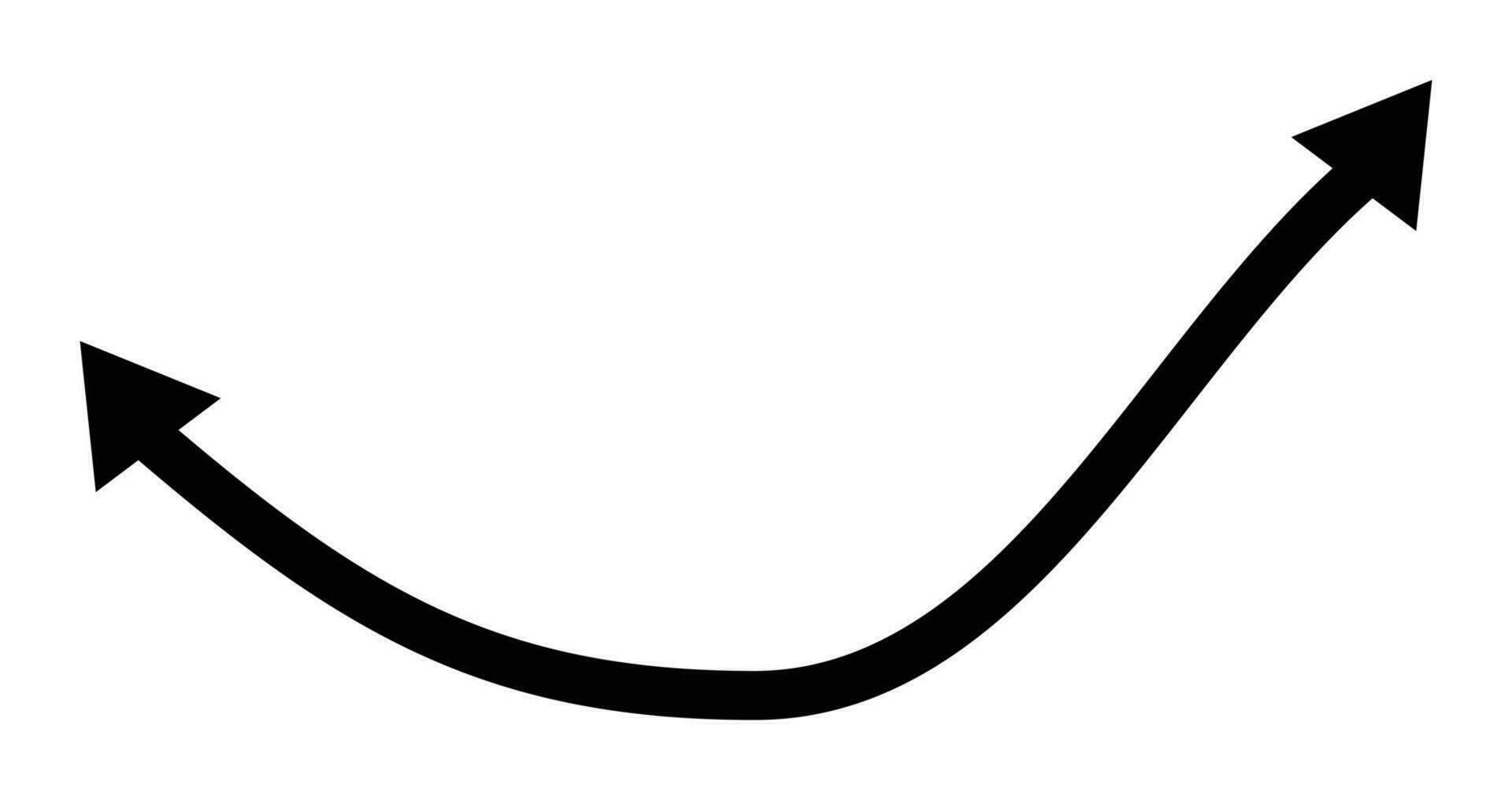 long arrow icon, vector design isolated white background.