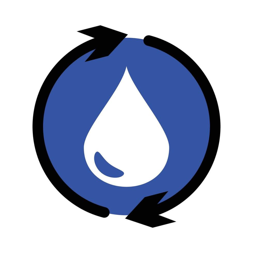 water treatment icon, ecological design. environmental concept vector in isolation on white background.