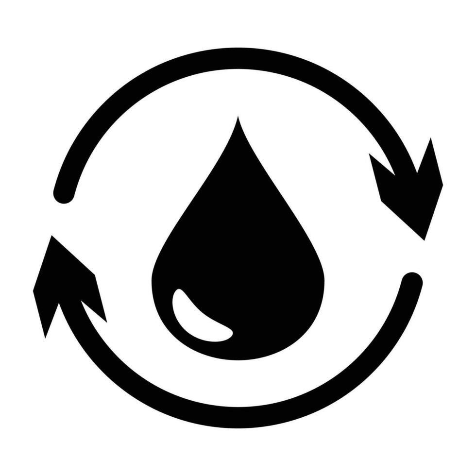 water treatment icon, ecological design. environmental concept vector in isolation on white background.