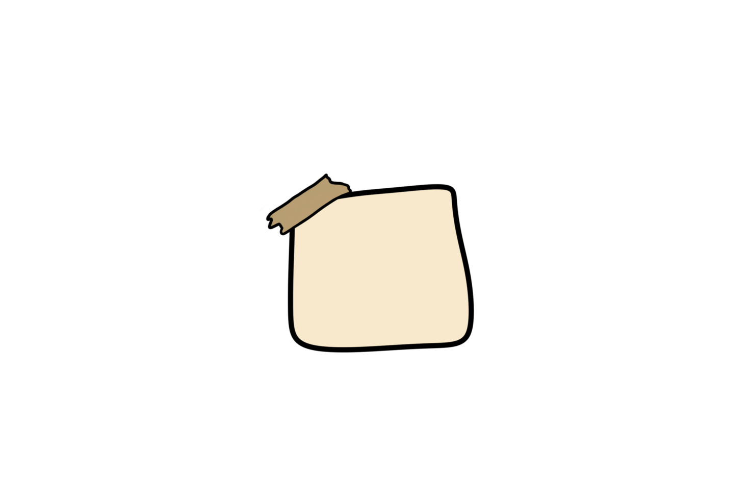 Cream sticky notes png