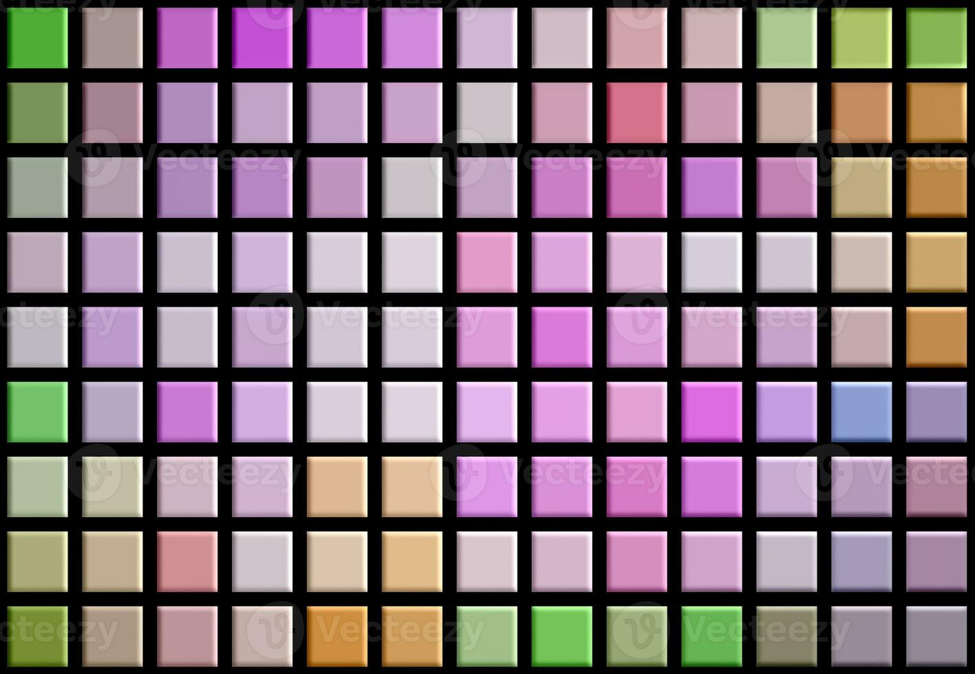 Ordered multi-colored tile squares on a black background. Mosaic tile background. Pixels concept. photo