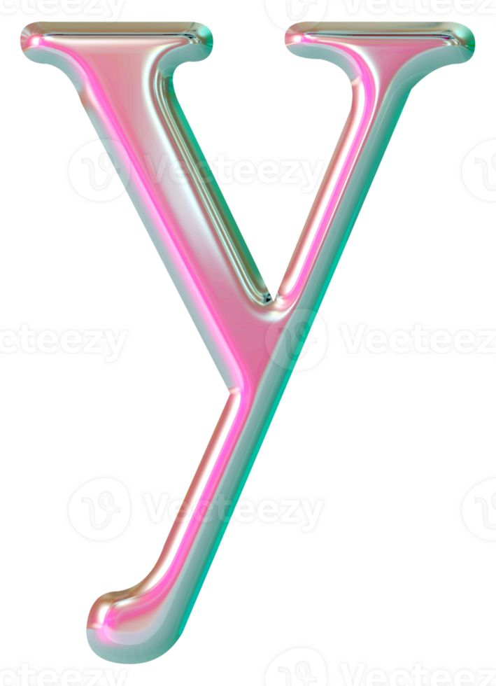 Iridescent lowercase alphabet letters png
