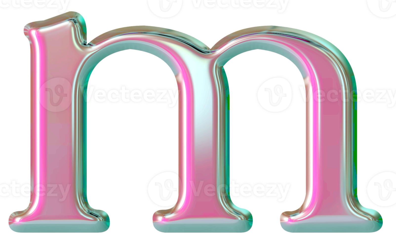 Iridescent lowercase alphabet letters png