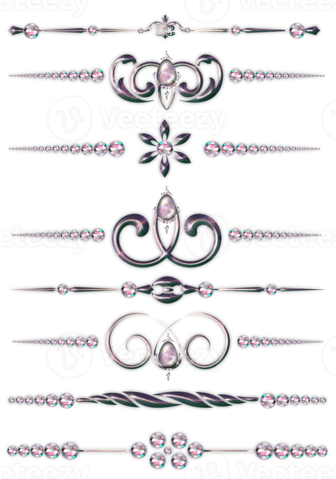 Purple jeweled dividers png