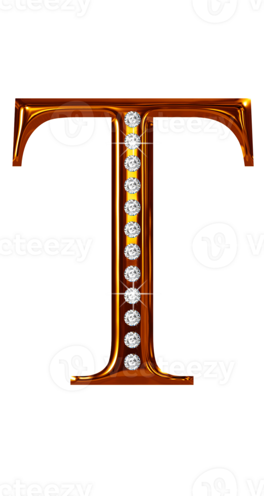 gouden juweel alfabet hoofdletters png