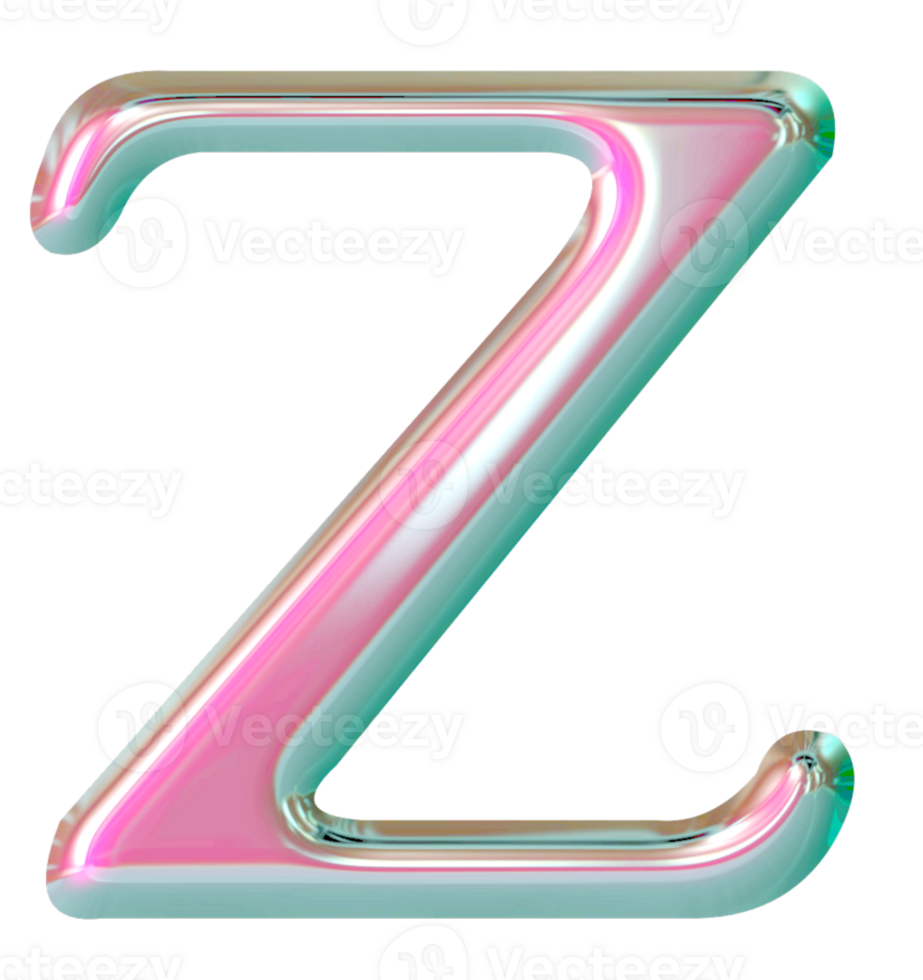 Iridescent lowercase alphabet letters png