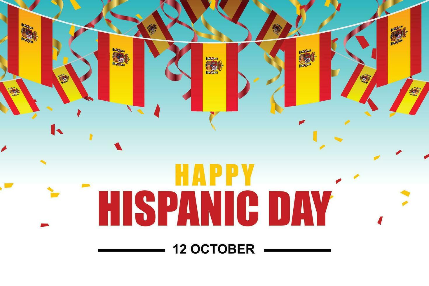 España Hispano día antecedentes. vector