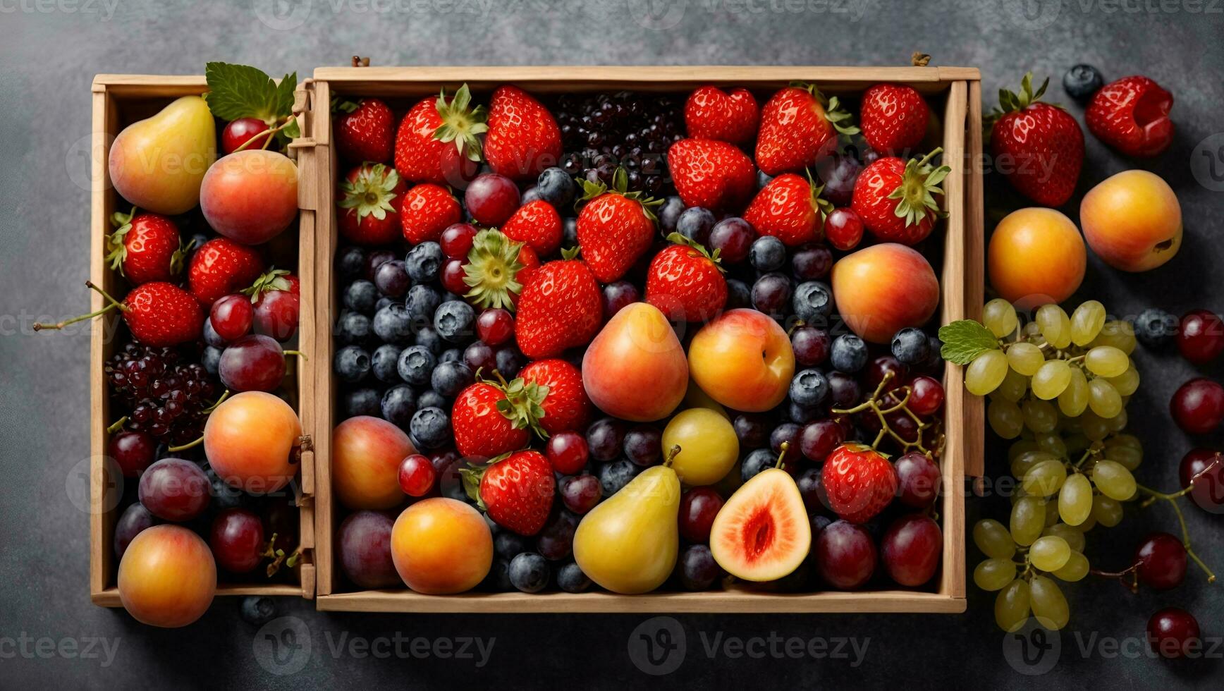 Summer fruit and berry variety. Ai Generated photo