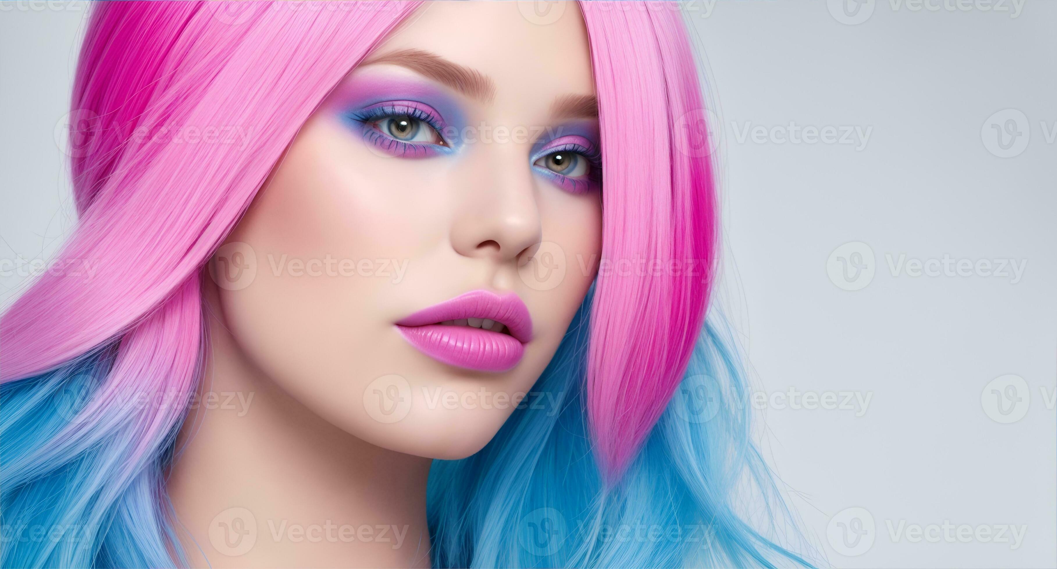2. How to Achieve Pink and Blue Hair Curls at Home - wide 2