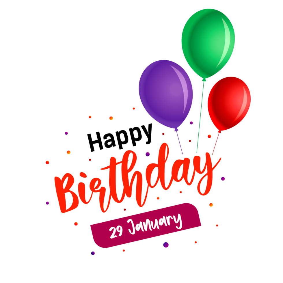 Happy Birthday, January 29, Happy Birthday Png, Happy birthday wishes png