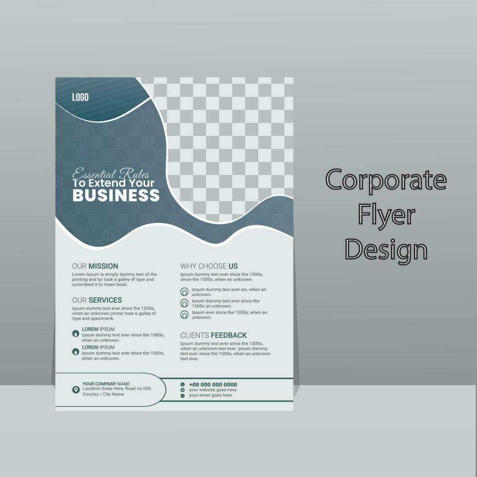 1 Vector A4 modern business flyer design