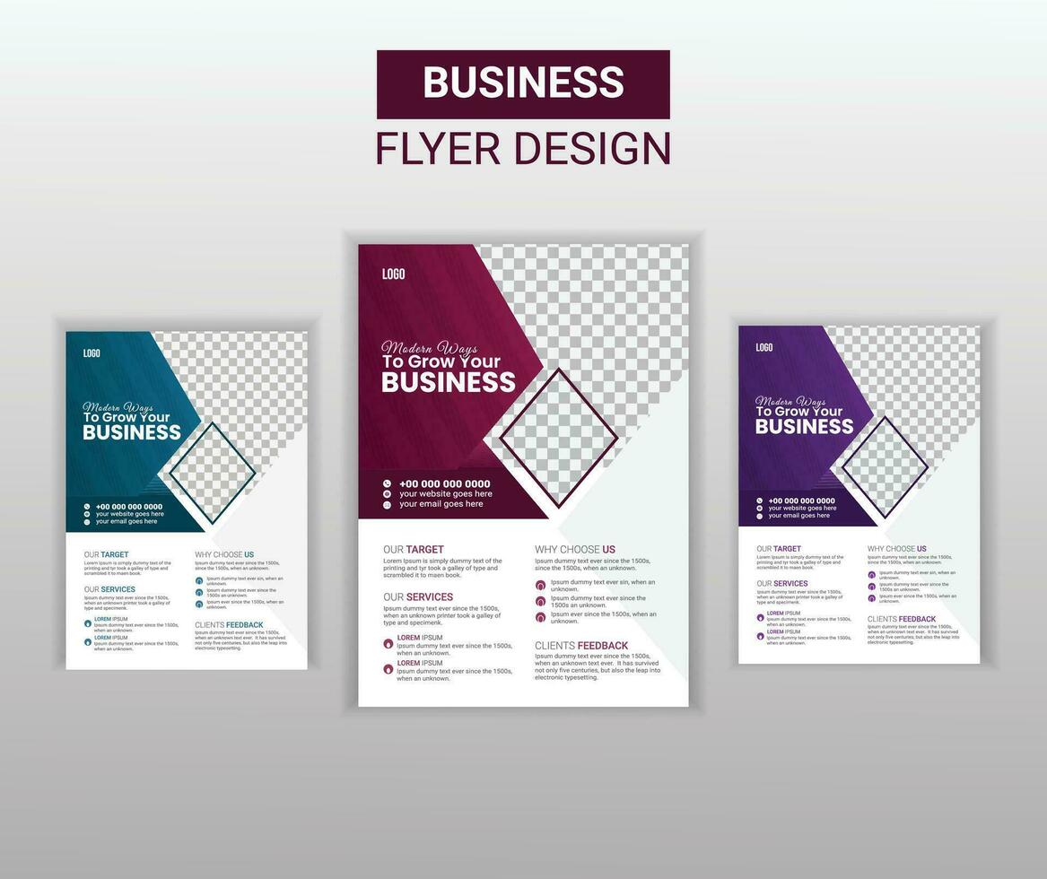 Vector A4 modern business flyer design